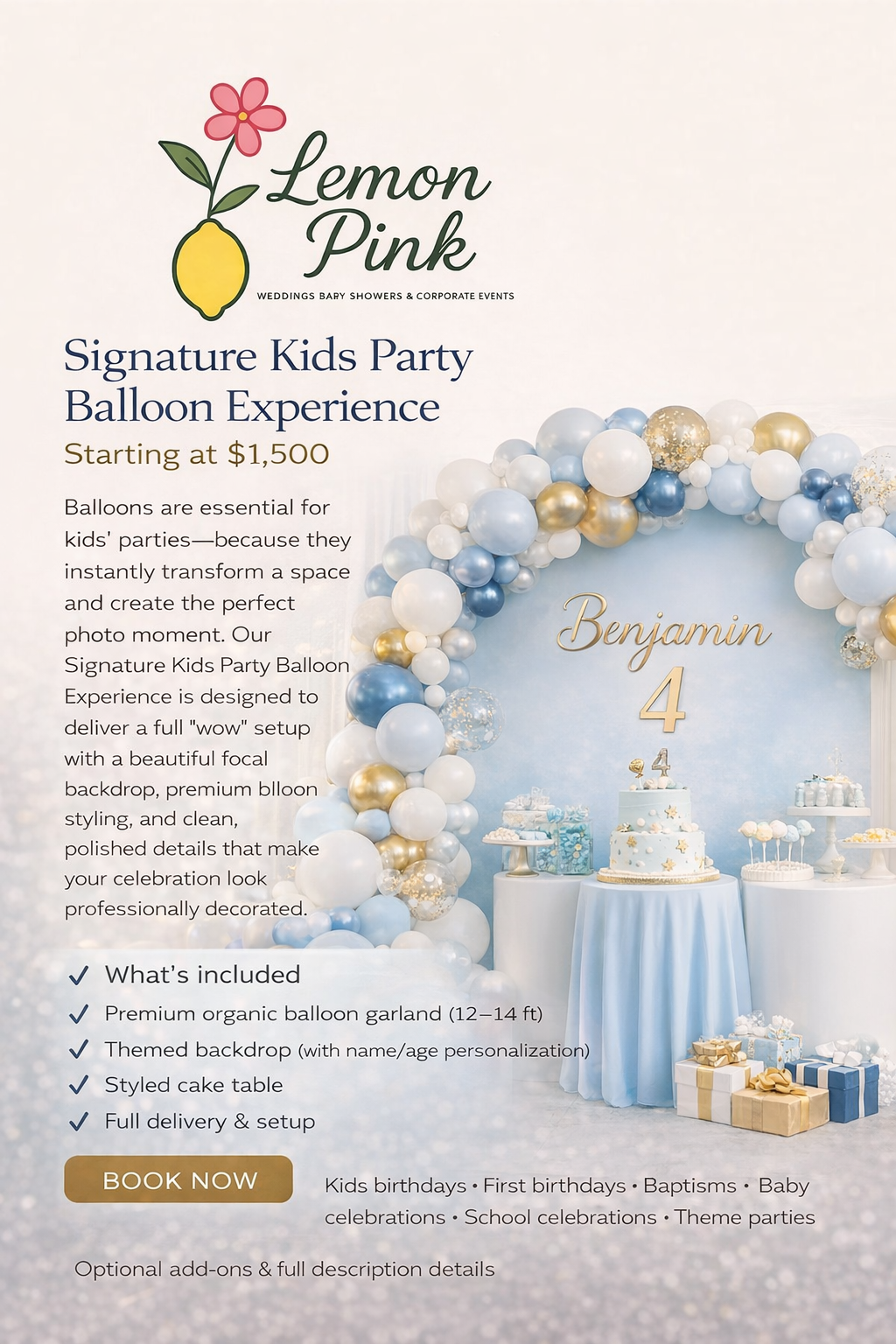 Signature Kids Party Balloon Experience