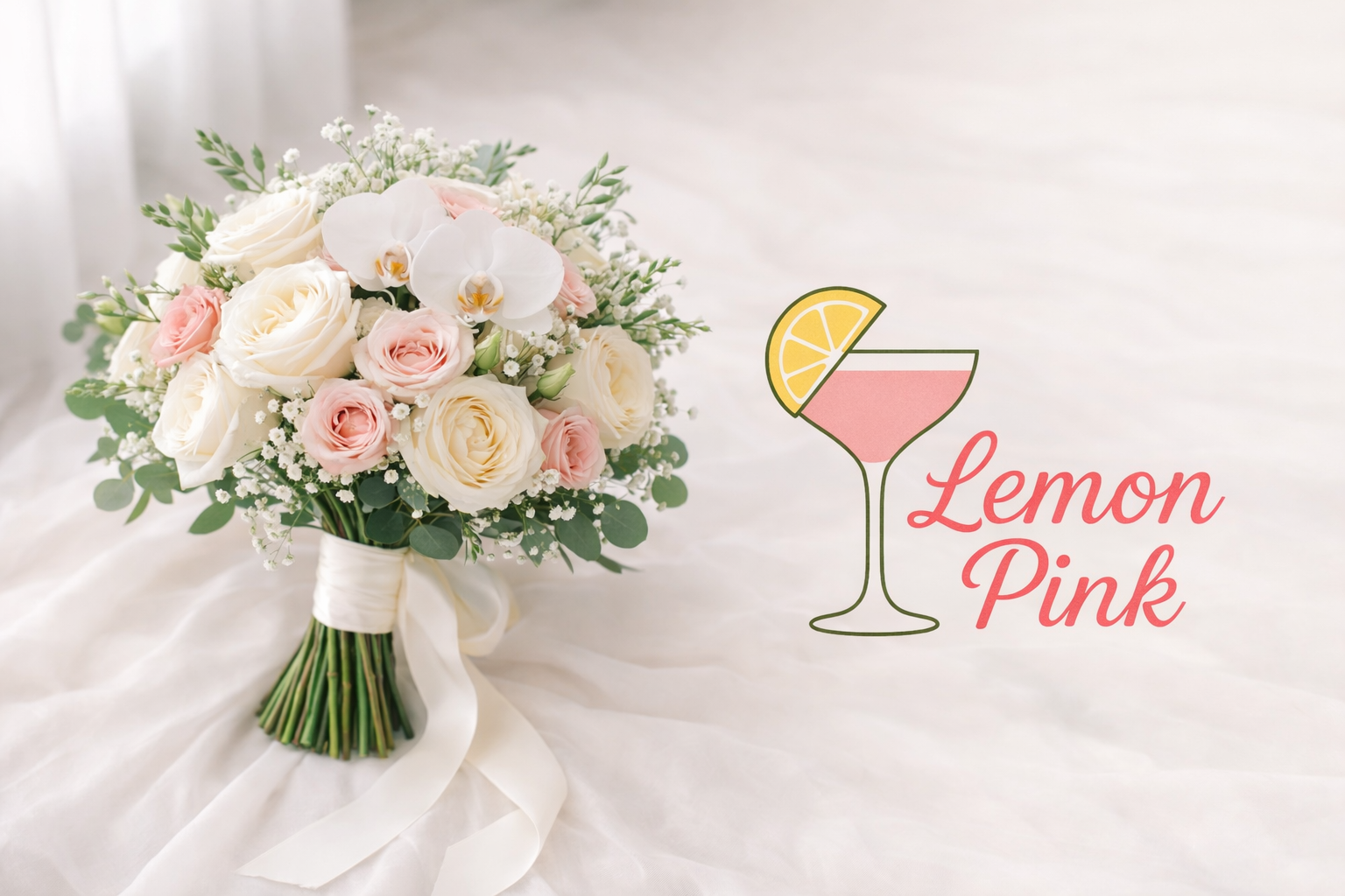 Bridal Bouquet – Garden Rose &amp; White Orchid Elegance