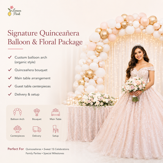 Signature Quinceañera Balloon & Floral Package