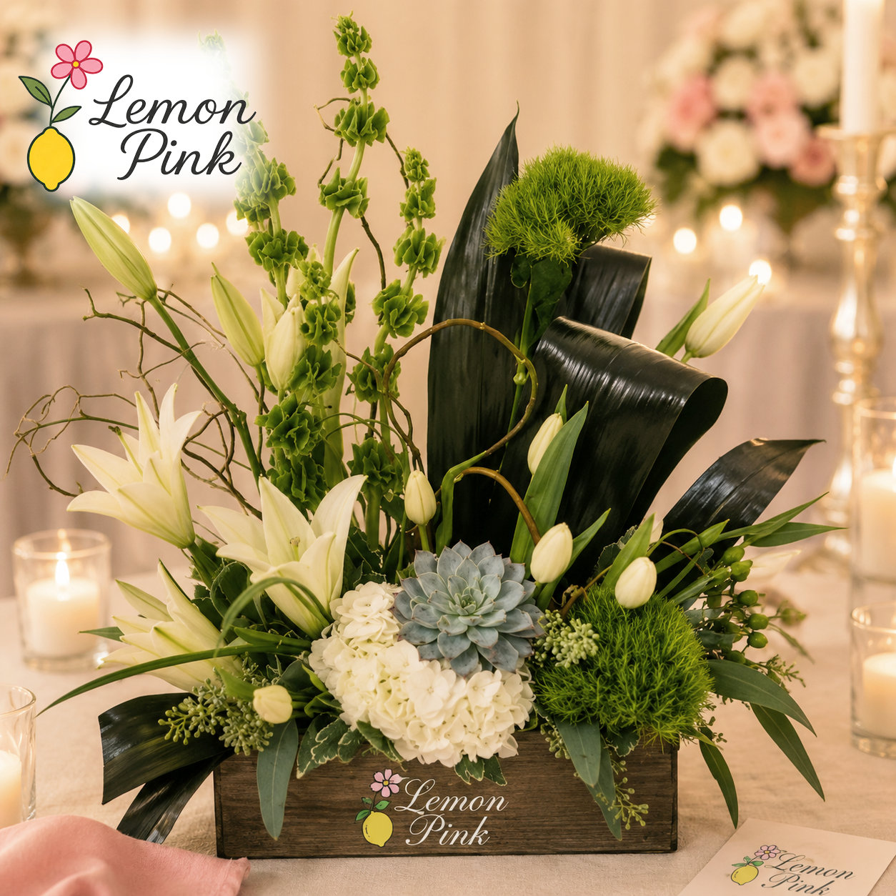 White wild flower arrangement